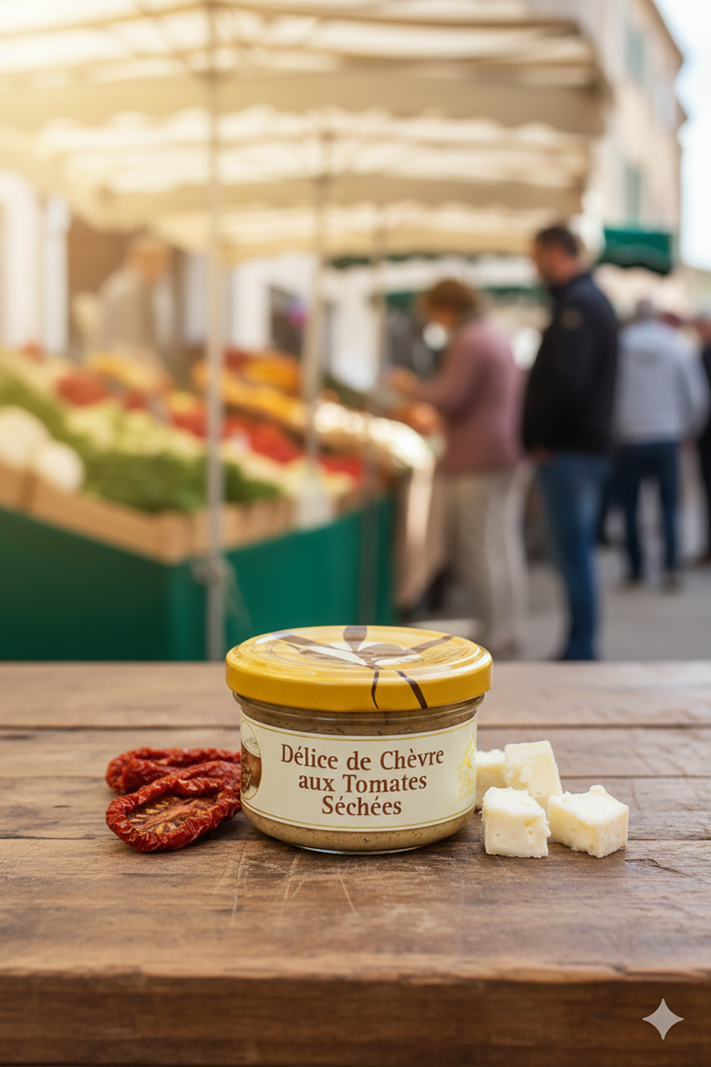 Délice de Chèvre aux tomates séchées (Ziegenkäsecrème mit getrockneten Tomaten)