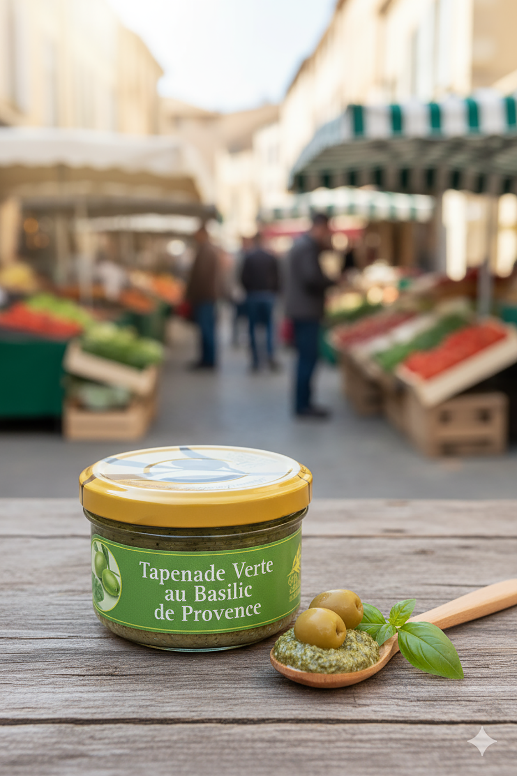 Tapenade verte aux tomates séchées (Grüne Tapenade mit getrockneten Tomaten)